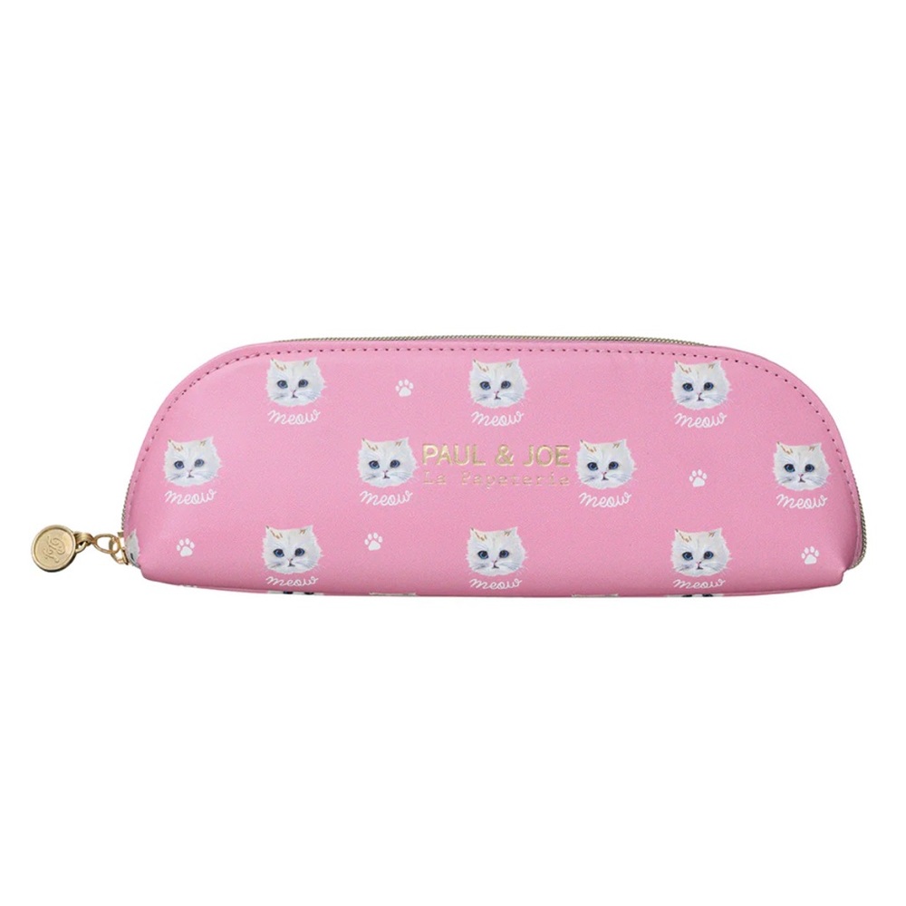 Paul & Joe Pink Kawaii Cat Pencil Make-up Case New - Picture 7 of 7